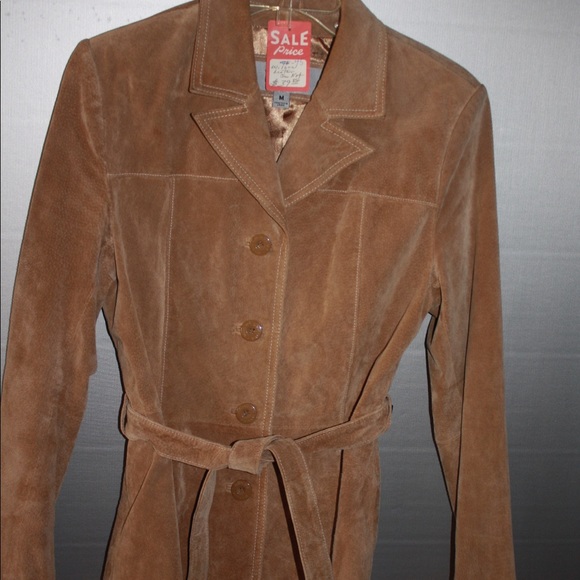 Vintage Wilson Leather Maxima Suede Belted Jacket - Picture 1 of 6